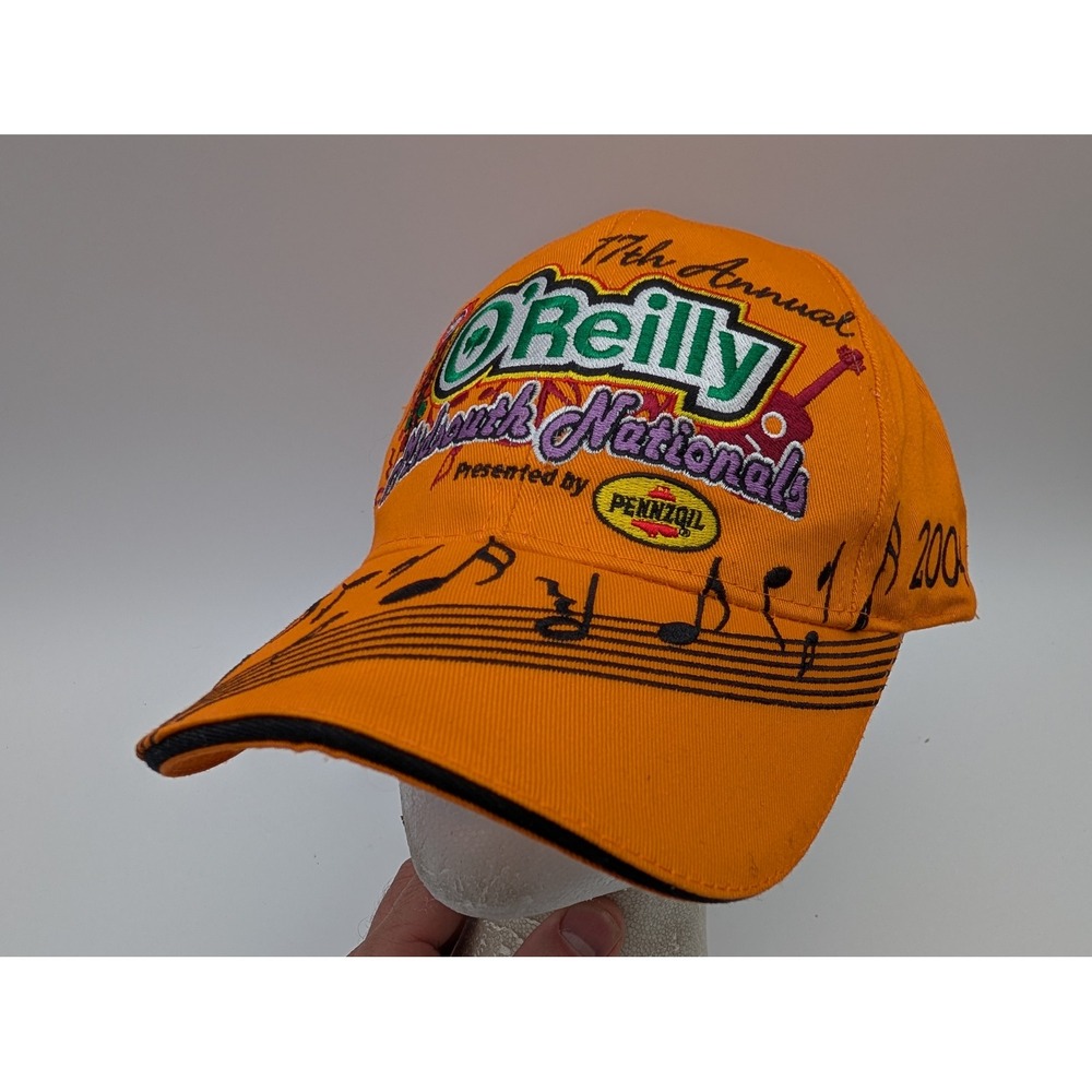 NHRA O'Reilly MidSouth Nationals 2004 Orange Drag Racing Hat Memphis TN Cap